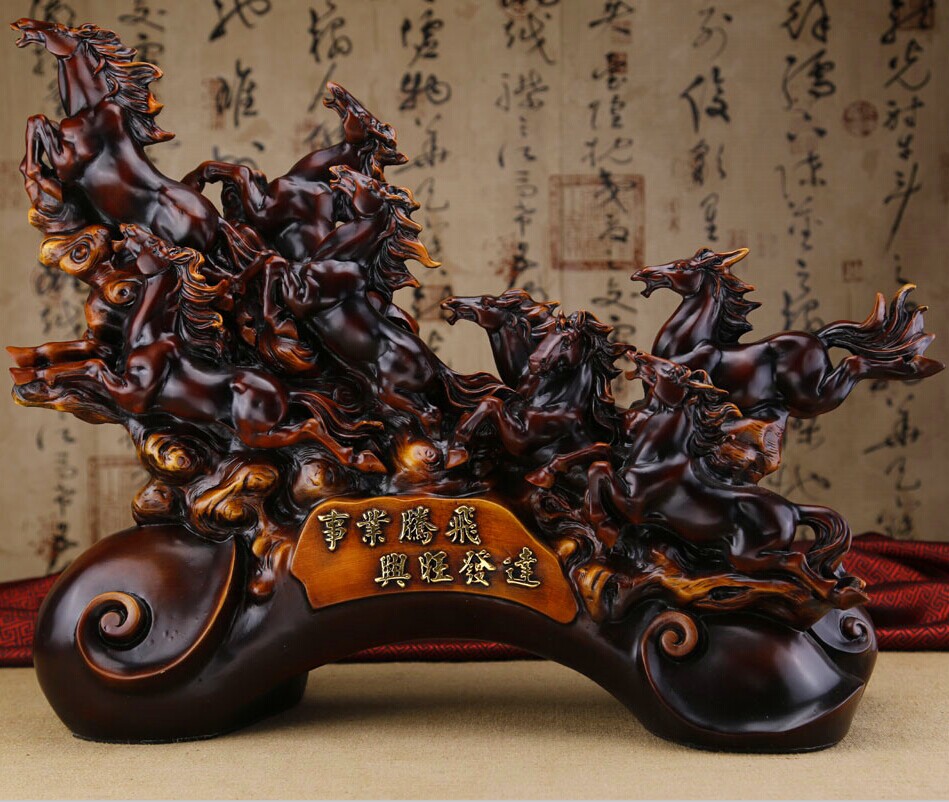Eight Horses Off Study desk Horse ornaments Mascot Arts and Crafts Home Furnishing ornament business affairs The opening giftin the Home accessories , Decoration category - from Buy2taobao.com to provide professional Taobao agent buy service