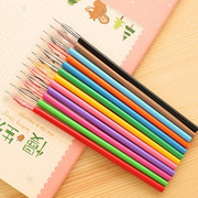 韩国款创意文具钻石笔头替芯彩色中性笔笔芯0.5mm清新彩色12色