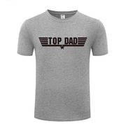 2017外贸男式短袖T恤 Top Dad 搞笑创意父亲节礼物 
