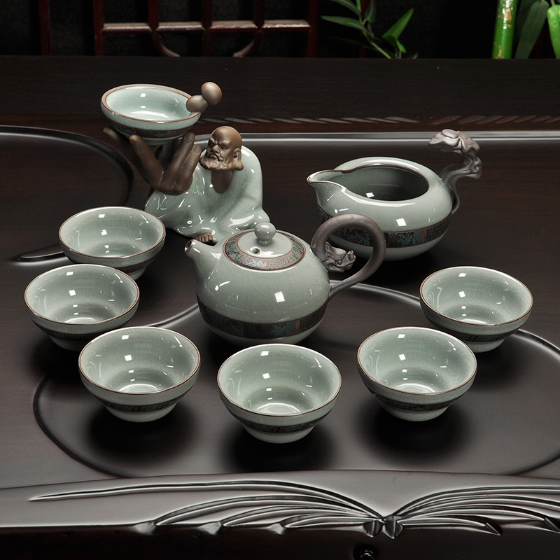 哥窑茶具陶瓷整套功夫茶具套装 冰裂汝窑茶具青瓷高档礼盒装特价|ruв категории посуда, чайный сервиз, кунг - Фу, чайный сервиз - от Buy2taobao.com для оказания профессиональной услуги покупки агента Taobao