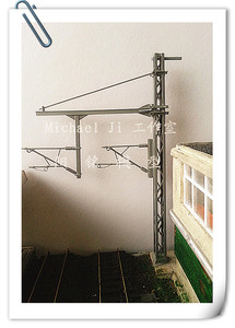 仿真火车模型 场景模型配件 HO接触网 接触网