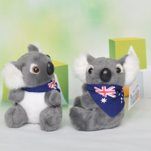 澳洲旅游纪念品考拉熊毛绒(熊毛绒)玩具公仔澳大利亚树袋熊公仔系三角巾