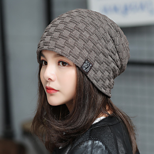 韩国男女时尚秋冬针织帽保暖护耳，帽韩版百搭毛线，帽套包头加绒帽子