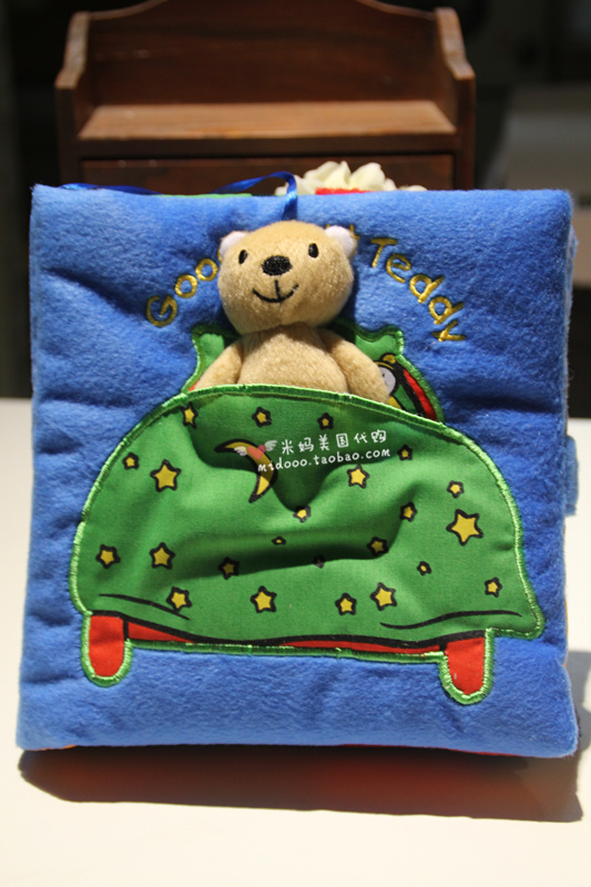 美国Good Night Teddy晚安泰迪宝宝布书亲子英语早教立体布书|msdalam kategori Toy/bayi/teka-teki/blok bangunan/model, kanak-kanak Bell/bermain kain/menyenangkan hati mainan, Bayi buku kain - dari Buy2taobao.com untuk memberikan perkhidmatan ejen Taobao profesional membeli