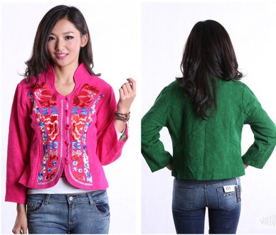 杨丽萍同款民族风复古时尚中国风刺绣绣花加厚绣花双层气质外套