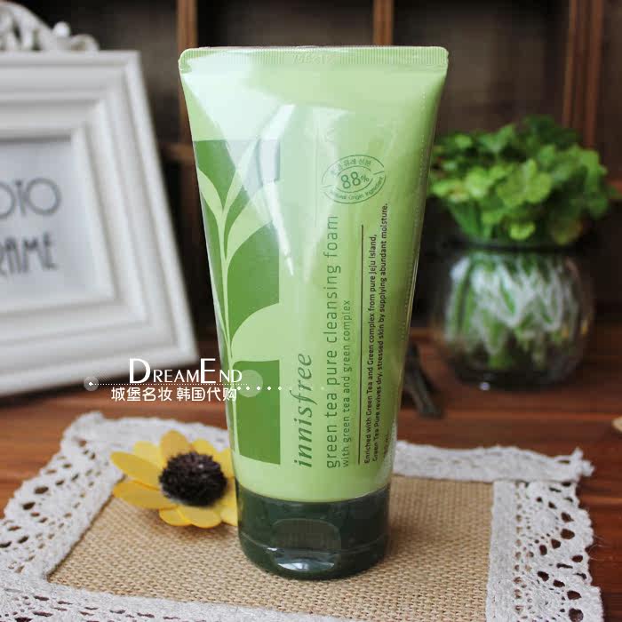韩国专柜代购正品innisfree 悦诗风吟 绿茶清新补水保湿洗面奶