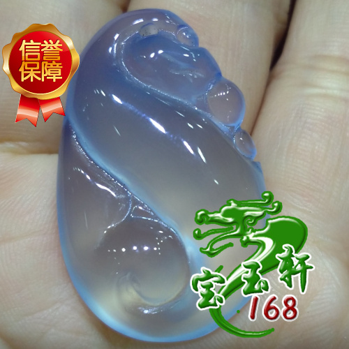 天然冰种蓝玉髓 水晶如意吊坠男士项链坠护身平安貔貅招财 男女款在类目 饰品/流行首饰/时尚饰品新, 项坠/吊坠中 - 来自Buy2taobao.com提供专业的淘宝代购服务