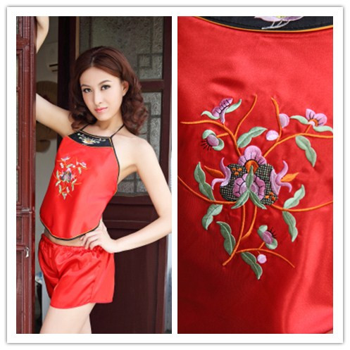 Valentine's Day gift lady Bellyband adult Temptation pajamas Embroidery Bellyband suit auspicious Pomegranatein the Lingerie/Men's underwear/Tracksuit , Stomachers category - from Buy2taobao.com to provide professional Taobao agent buy service