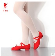 红舞鞋 教师鞋 猫爪鞋芭蕾舞鞋软底舞蹈鞋练功鞋体操教师鞋 1019
