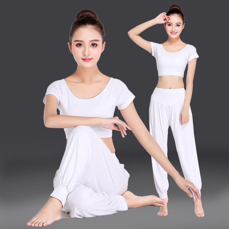 新款夏季专业健身瑜伽服宽松时尚性感莫代尔短袖女显瘦灯笼裤套装|ruв категории движение/йога/фитнес/фанаты товаров, йога, йога одежда - от Buy2taobao.com для оказания профессиональной услуги покупки агента Taobao
