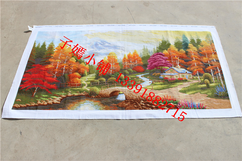 Pure handwork Well KS Cross-stitch finished Autumn maple 612462 Large living room painting BRIEFin the Home Fabric , Stitch & Tools Accessories , Cross-stitch finished category - from Buy2taobao.com to provide professional Taobao agent buy service