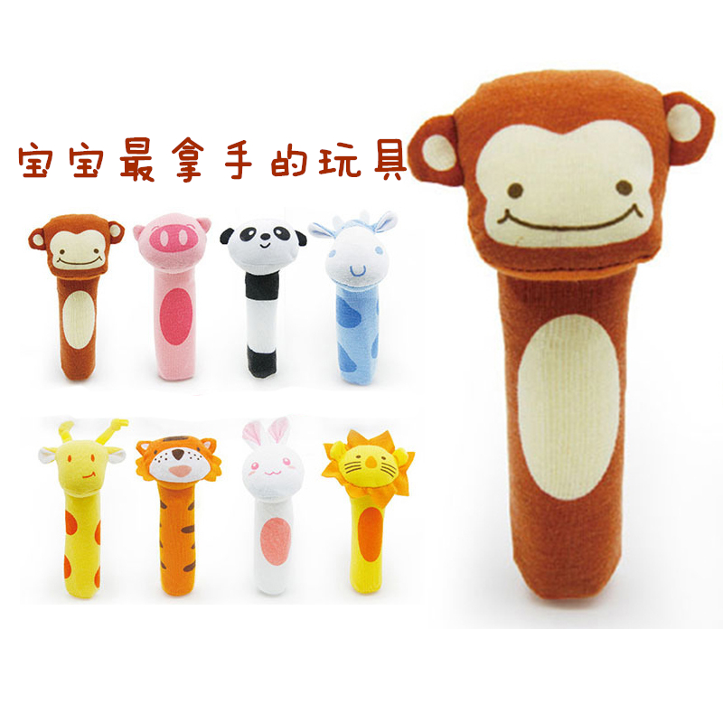 動物bibi棒0-1歲寶寶安撫玩具嬰兒手搖鈴玩偶bb棒響鈴新生兒手偶在類目 玩具/童車/益智/積木/模型, 幼兒響鈴/布玩/安撫玩具, 手偶/安撫玩偶中 - 來自Buy2taobao.com提供專業的淘寶代購服務