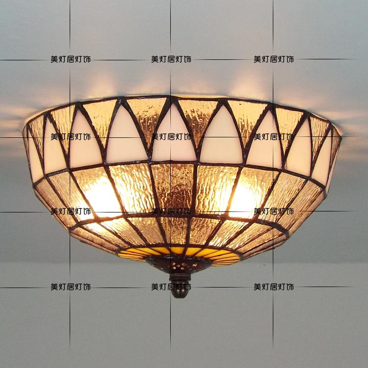 Tiffany Art Glass Warm home decoration European style Ceiling lamp Small apartment Foyer balcony bedroom Aisle Mediterranean Seain the Decoration main material , Lamps , Ceiling category - from Buy2taobao.com to provide professional Taobao agent buy service