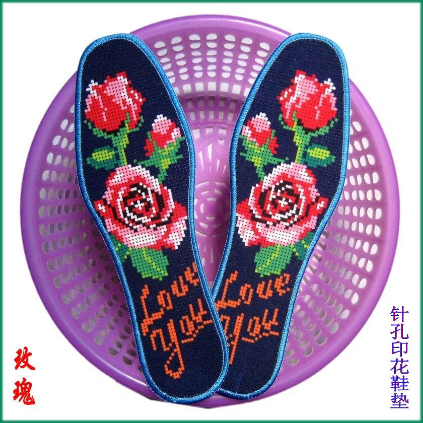 印花针孔防臭吸汗老粗布十字绣鞋垫手工印花纯棉加厚纯手工鞋垫|ruв категории начало ежедневно, обувь товаров, стелька - от Buy2taobao.com для оказания профессиональной услуги покупки агента Taobao