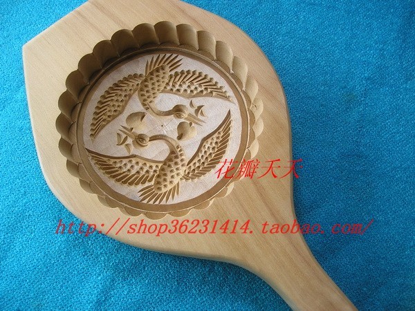 精品收藏級|手工 精心雕刻 傳統天然梨木 傳統 雙鶴獻壽 圖案在類目 廚房/烹飪用具, 燒烤/烘焙用具, 烘培DIY器具, 其它烘焙器具中 - 來自Buy2taobao.com提供專業的淘寶代購服務