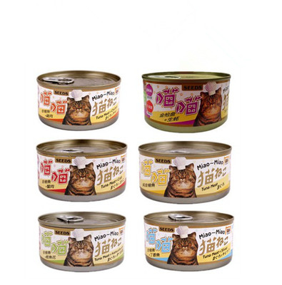 猫扑台湾惜时喵喵猫罐头肉粒包猫零食猫湿粮170g*10罐金枪鱼混拼