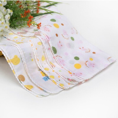 西松屋高密度双层纱布手帕口水巾洗脸巾喂奶巾小方巾超吸水批发价