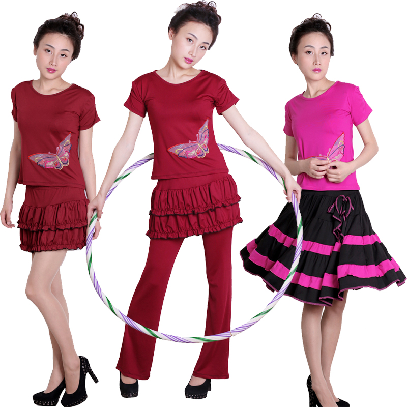 涪舞广场舞服装新款裙裤套装裙子套装夏 委婉女人味 年轻般的心