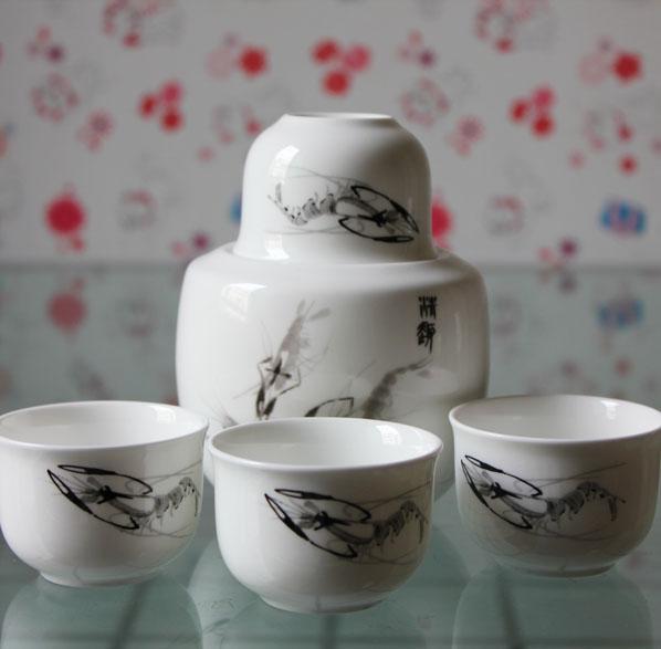 感恩回饋4個酒杯包郵 禮物高檔壹級骨瓷酒具黃酒燙溫酒壺對蝦在類目 餐飲具, 酒壺/酒杯/酒具, 家用酒壺中 - 來自Buy2taobao.com提供專業的淘寶代購服務
