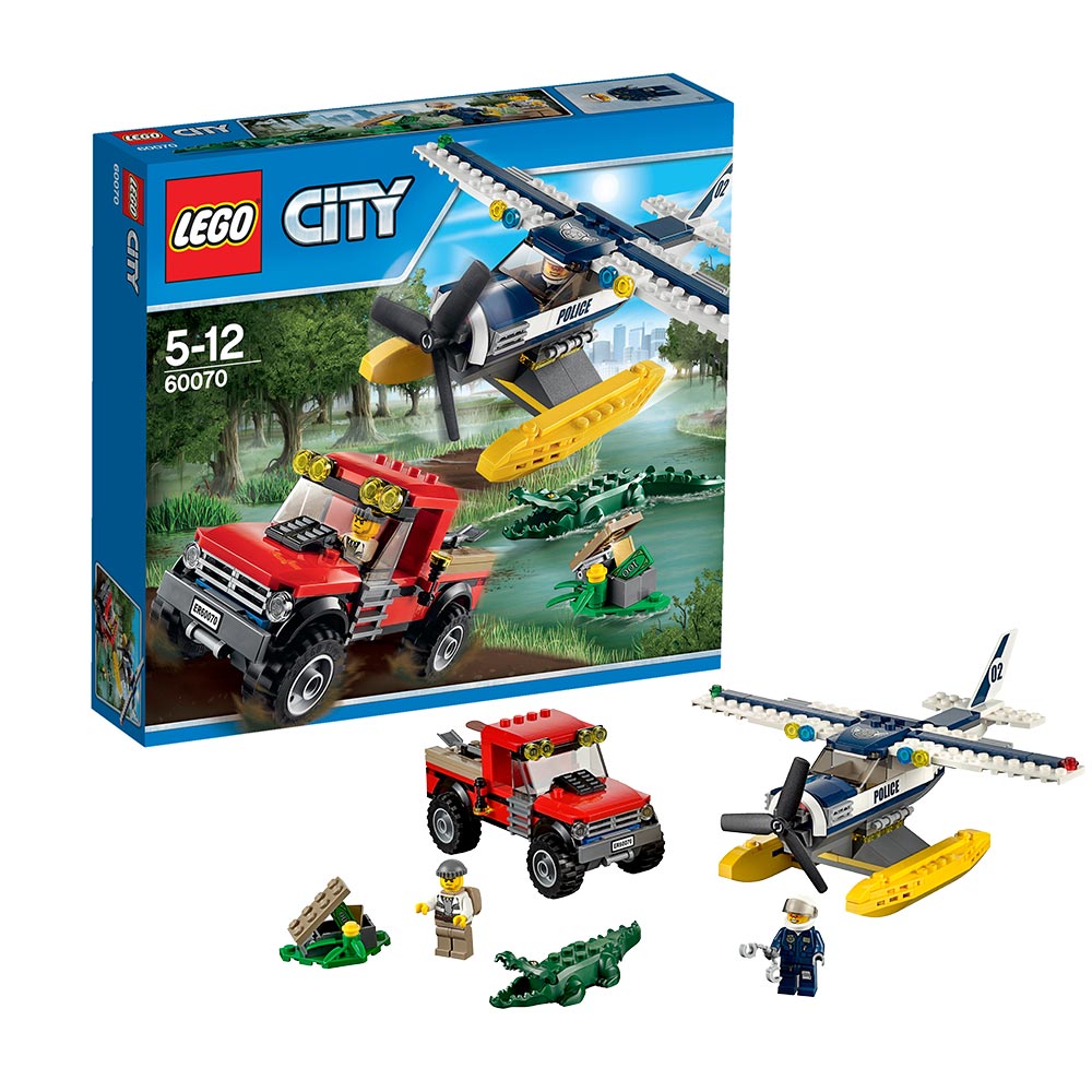 乐高城市组60070水上飞机追击LEGO CITY 积木玩具益智趣味