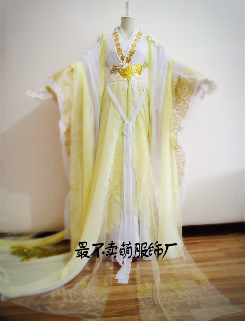 热卖最不卖萌服饰女小码华丽中码蕾丝古装菊花拟人黄白色演出服在类目 女装/女士精品, 唐装/民族服装/舞台服装, 民族服装/舞台装中 - 来自Buy2taobao.com提供专业的淘宝代购服务