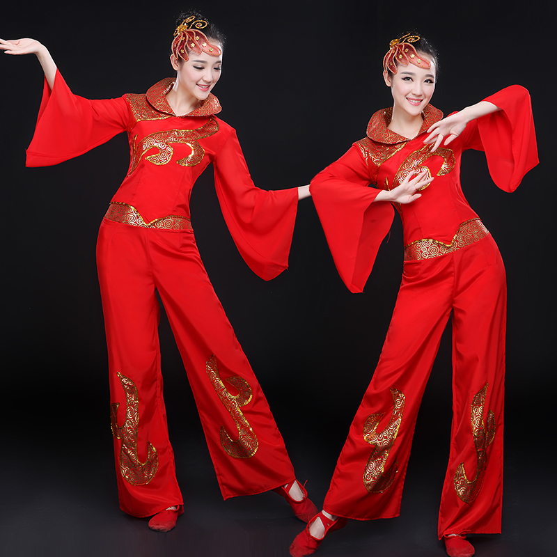 2019新款秧歌服中老年腰鼓打鼓服女中国风民族扇子舞蹈服装演出服|msdalam kategori Butik wanita / wanita, pakaian/pakaian kebangsaan/peringkat pakaian, pakaian kebangsaan/pakaian - dari Buy2taobao.com untuk memberikan perkhidmatan ejen Taobao profesional membeli