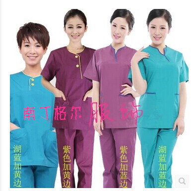 南丁格尔新款包邮短袖护士服分体洗手衣美容师服 宠物医院工作服在类目 女装/女士精品, 套装/学生校服/工作制服, 医护制服中 - 来自Buy2taobao.com提供专业的淘宝代购服务