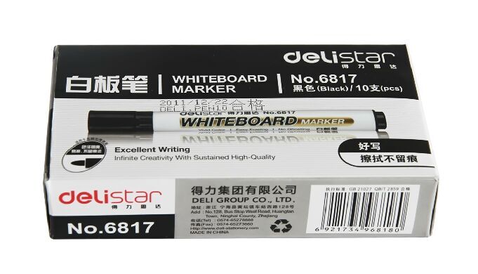 得力6817单头白板笔/易擦拭水性白板写字笔/展示板笔/10支每盒在类目 电子词典/电纸书/文化用品, 教学演示/展示告示用品, 白板笔中 - 来自Buy2taobao.com提供专业的淘宝代购服务