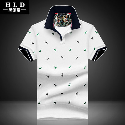 2015夏季翻领t恤男装 半袖纯棉polo衫潮男士短袖大码体恤韩版修身
