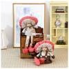 zakka 美式乡村风格蘑菇头布娃娃桌面吊脚玩偶BJD家居装饰品摆件