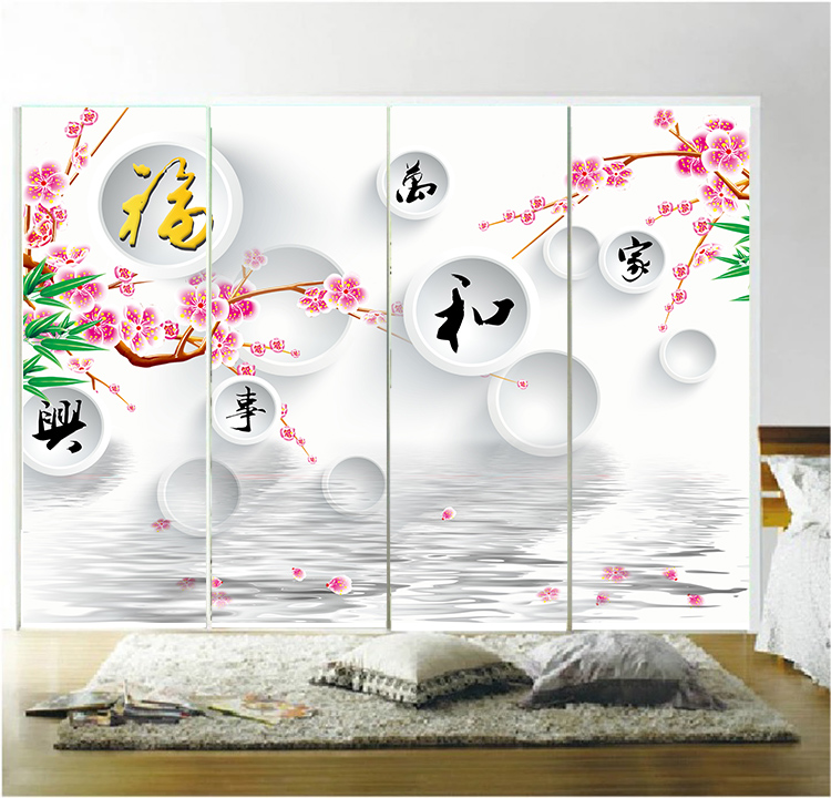 customized Glass Sticker Entrance bedroom wardrobe Sliding door wardrobe Film television background Sticker Family Harmonyin the Home accessories , Stickers , Ceramic tile/Glass Sticker category - from Buy2taobao.com to provide professional Taobao agent buy service