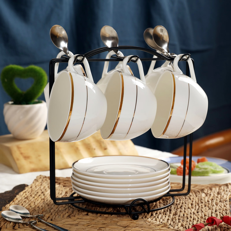 Is life European ceramics Coffee Cup Set high-grade Originality 6 Set of parts Bone china coffee cup and saucer Coffeein the Tableware , Coffee , Mug category - from Buy2taobao.com to provide professional Taobao agent buy service