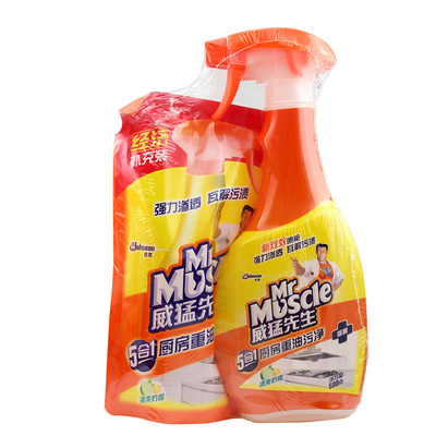 【天猫超市】 威猛先生 厨房重油污净 柠檬 双包装  500g+420g