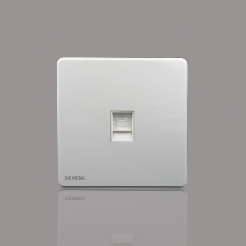 西门子电话插座正品远景系列雅白一位电话插座