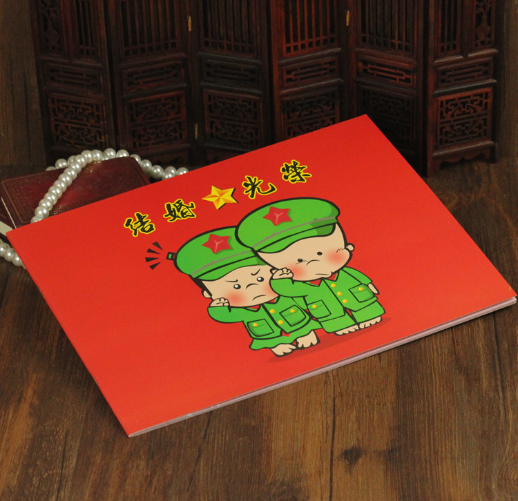 結婚光榮 革命夫妻 倔強小兵禮簿禮金簿本冊嘉賓本薄簽到婚慶用品在類目 節慶用品/禮品, 禮金簿/簽名冊中 - 來自Buy2taobao.com提供專業的淘寶代購服務