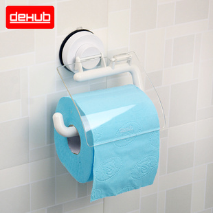 韩国dehub吸盘卫生间纸巾架，防水卷纸器创意，手纸厕纸架卫生纸巾盒