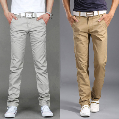 冬季男士休闲裤男直筒长裤加绒加厚男装韩版修身纯棉秋冬款裤子潮