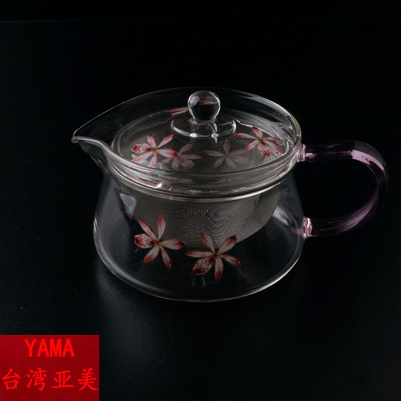 台湾产YAMA亚美西式兰花玻璃茶壶耐热不锈钢滤网花草茶具2008P|ruв категории посуда, чайный сервиз, чайник - от Buy2taobao.com для оказания профессиональной услуги покупки агента Taobao