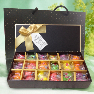 标题优化:健德韩式水果糖 切片糖韩国礼盒自制手工切片糖果礼盒装水果糖