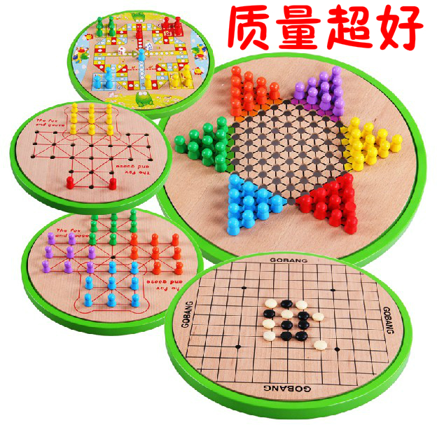 木制幼儿园多功能棋 3-5-7-9岁儿童跳棋桌面游戏五子棋飞行棋玩具在类目 模玩/动漫/周边/cos/桌游, 棋牌/桌游, 四子棋/五子棋中 - 来自Buy2taobao.com提供专业的淘宝代购服务