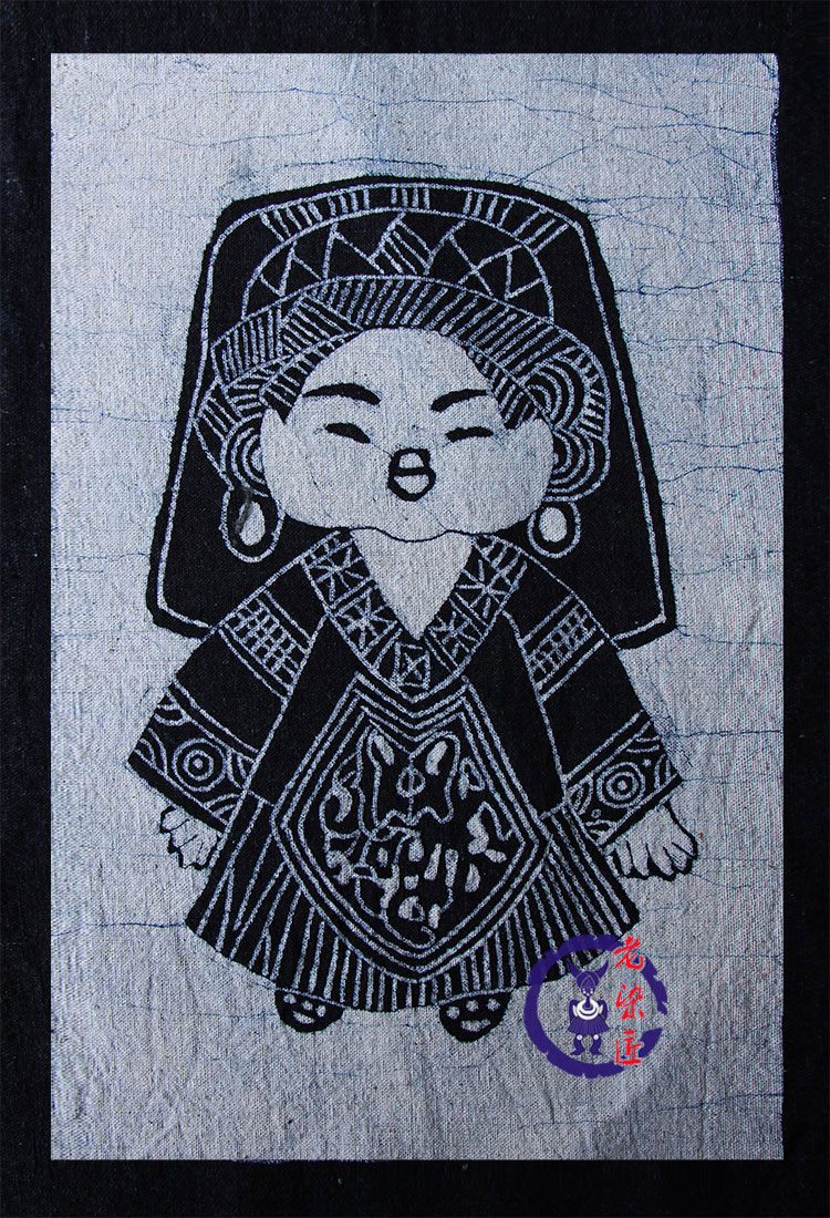 贵州旅游特产 苗族蜡染 蜡染小方画(苗姨妈)尺寸:28*40cm|msdalam kategori Ciri-ciri kraftangan, Minoriti mempunyai kraf, ciri-ciri Miao, batik Hmong - dari Buy2taobao.com untuk memberikan perkhidmatan ejen Taobao profesional membeli