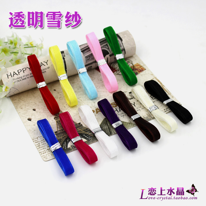 DIY manual Bow hair accessories Decoration Materials Chiffon gift Satin ribbon -6/10mm transparent Snow yarn ribbonin the Home Fabric , Sew DIY Material,Tools and finished products , Sew DIY Fitting/Accessories/Accessories , Ribbon/Ribbons/Cloth belt category - from Buy2taobao.com to provide professional Taobao agent buy service