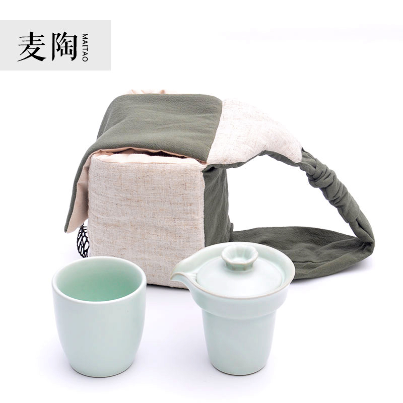 麦陶 汝窑功夫茶具快客杯 棉麻便携旅行茶具收纳包袋手抓茶壶茶杯|msdalam kategori pinggan mangkuk, set teh, Kung Fu teh - dari Buy2taobao.com untuk memberikan perkhidmatan ejen Taobao profesional membeli
