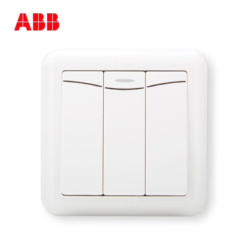 瑞士ABB 開關插座 德靜三開雙控開關帶燈LED 三位雙控開關AJ166在類目 電子/電工, 開關, 雙控開關中 - 來自Buy2taobao.com提供專業的淘寶代購服務