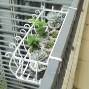 阳台栏杆花架多层铁艺护栏悬挂式多肉植物花架窗台壁挂花盆种植架