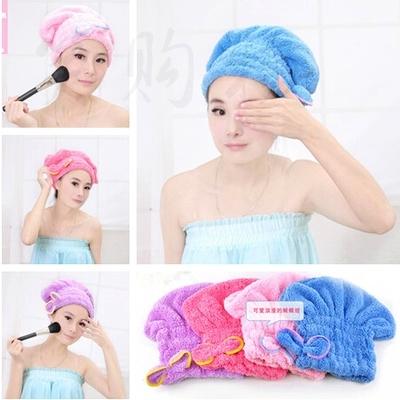 Dry hair cap water uptake Shower cap lovely bow enlarge thickening Coral Nightcapin the Family/Personal Cleaning Tools , Personal care cleaning appliances , Dry hair hat category - from Buy2taobao.com to provide professional Taobao agent buy service