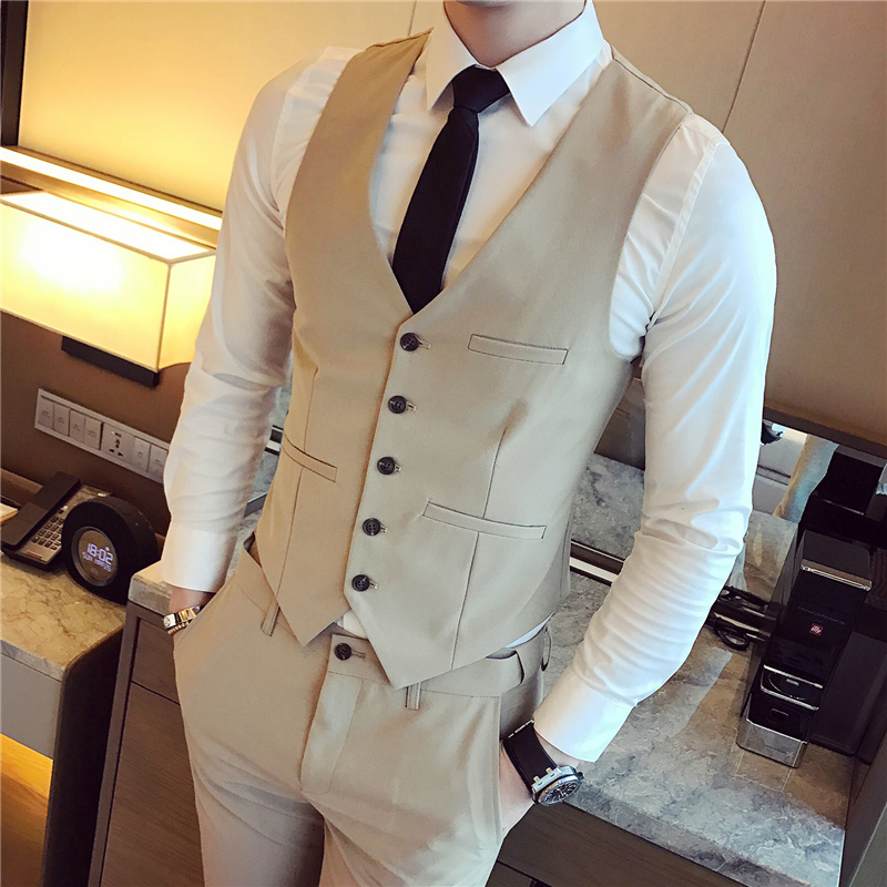 Korean Edition Self cultivation leisure time Solid man 's suit Vest man Vest business affairs formal wear full dress Hair Stylist waistcoatin the Men's clothing, Vest/Vest category - from Buy2taobao.com to provide professional Taobao agent buy service