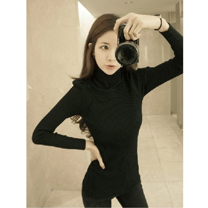 Autumn and winter fashion Women's wear Korean Edition Sweet puff sleeve Self cultivation High collar hedging keep warm Primer lady sweater Sweaterin the Women's clothing/Boutique , Wool sweater category - from Buy2taobao.com to provide professional Taobao agent buy service