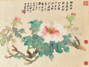 国画花鸟画山水画办公室字画客厅壁画挂画张大千没骨牡丹图赠装裱