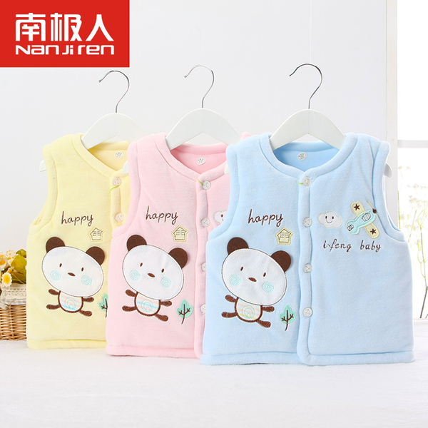 热销<em>婴儿马甲背心</em> <em>南极人宝宝马甲</em>天鹅绒<em>秋冬</em>